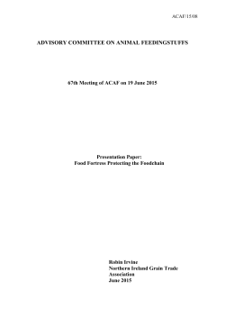 ADVISORY COMMITTEE ON ANIMAL FEEDINGSTUFFS
