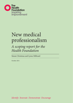 New medical professionalism