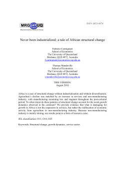 Never been industrialized: a tale of African structural change