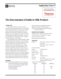 AN 37: The Determination of Iodide in Milk Products