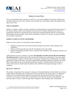Radon in Drinking Water.doc Page 1 of 6 Radon in Air and Water1