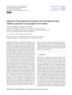 Influence of heterogeneous freezing on the