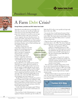 A Farm Debt Crisis? - Yankee Farm Credit