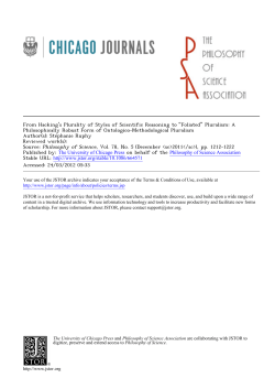 From Hackings Plurality of Styles of Scientific Reasoning to Foliated