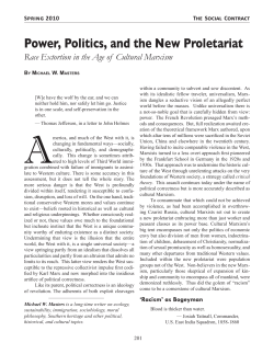 Power, Politics, and the New Proletariat