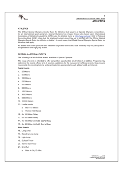 athletics - Special Olympics Ireland