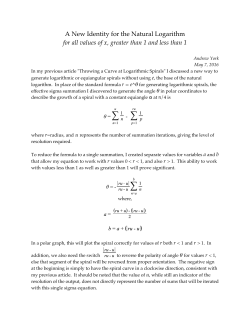 A New Identity for the Natural Logarithm