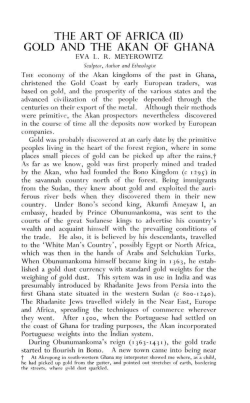 THE ART OF AFRICA (II) GOLD AND THE AKAN OF GHANA
