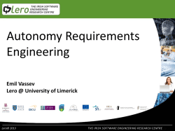 Autonomy Requirements Engineering