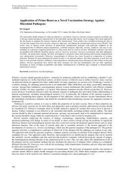 Application of Prime-Boost as a Novel Vaccination