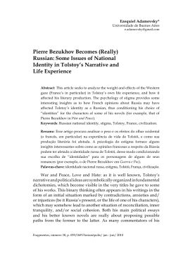 Pierre Bezukhov Becomes (Really) Russian: Some Issues of
