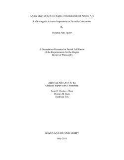 A Case Study of the Civil Rights of Institutionalized Persons Act