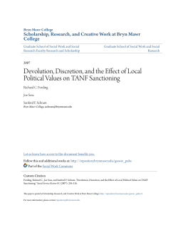 Devolution, Discretion, and the Effect of Local Political Values on