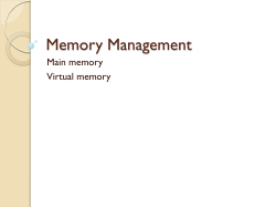 Memory Management - CIS Personal Web Pages