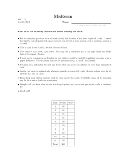 Midterm - UMIACS