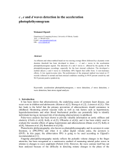 c , e and d waves detection in the acceleration
