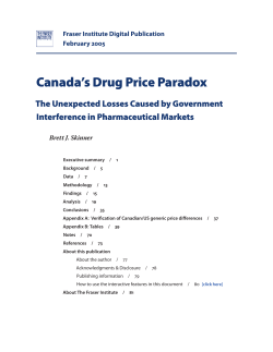 Canada`s Drug Price Paradox: The Unexpected Losses Caused by