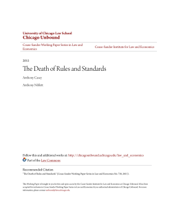 The Death of Rules and Standards