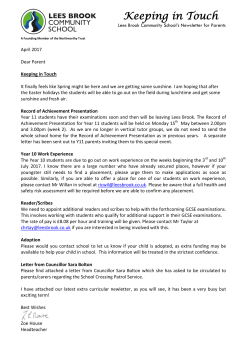 Newsletter - Lees Brook Community School