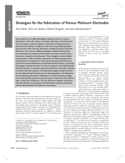 Strategies for the Fabrication of Porous Platinum Electrodes