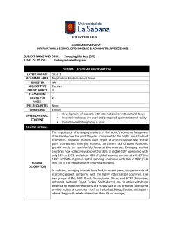SUBJECT SYLLABUS ACADEMIC OVERVIEW INTERNATIONAL