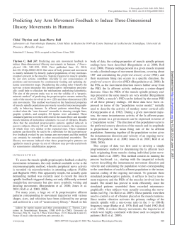 Predicting Any Arm Movement Feedback to Induce Three