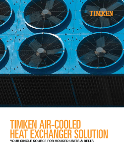 TIMKEN AIR-COOLED HEAT EXCHANGER SOLUTION