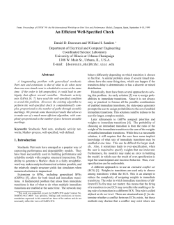 An Efficient Well-Specified Check E
