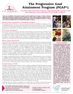 The Progressive Goal Attainment Program (PGAP&reg;)