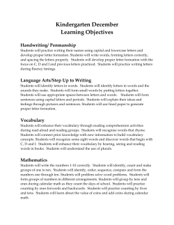 Kindergarten Dec LO - Gallatin Gateway School