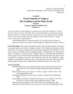 From Columbus to Calypso: The Caribbean and the Wider
