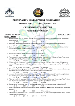 Questions - Personality Development Association