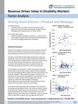 Revenue Drives Value in Disability Markets