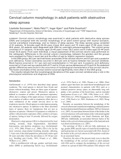 Cervical column morphology in adult patients