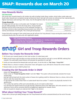 SNAP Rewards Order - Girl Scouts of Badgerland Wisconsin