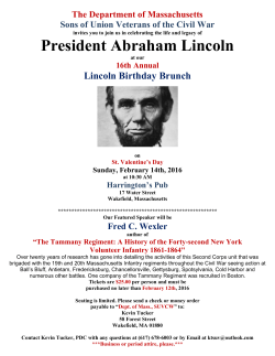 President Abraham Lincoln - Department of Massachusetts