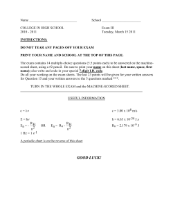 Pitt Exam 3 2010-11