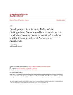 Development of an Analytical Method for - TopSCHOLAR