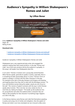 Audience`s Sympathy in William Shakespeare`s
