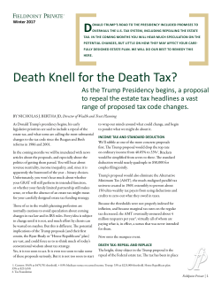 Death Knell for the Death Tax?