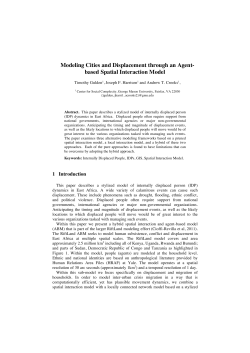 Modeling Cities and Displacement through an Agent