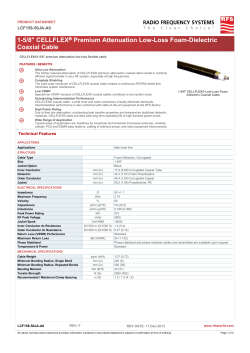 1-5/8" CELLFLEX&reg; Premium Attenuation Low-Loss Foam