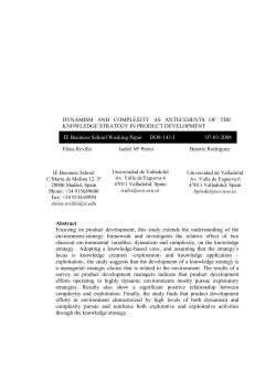 DYNAMISM AND COMPLEXITY AS ANTECEDENTS OF THE