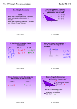 Geo 3.4 Triangle Theorems.notebook