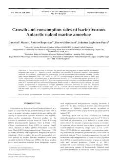 Growth and consumption rates of bacterivorous