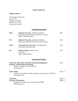 CURRICULUM VITA - Western Carolina University