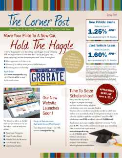 Spring 2017 - Corner Post Federal Credit Union