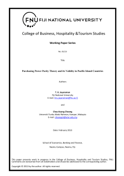 Is Theory of Purchasing Power Parity Valid in Pacific Island Countries