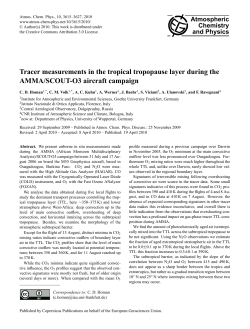 Tracer measurements in the tropical tropopause layer during the