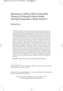 Marching to a Different Beat: Existentialist Themes in Yi Munyo˘l`s